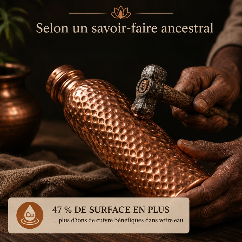 Gourde en Cuivre – Selvori™ | L’Eau Purifiée Naturellement, Sans Plastique